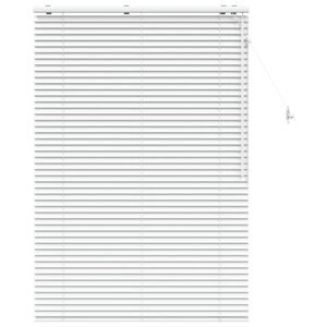 vidaXL Venetian Blind White 120 x 160 cm 35 mm Solid Paulownia Wood