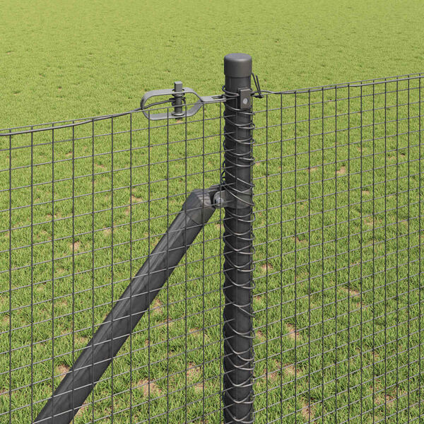 vidaXL Fence Post Grey 50 x 1.2 m (19 x 19 mm mesh) Steel and PVC