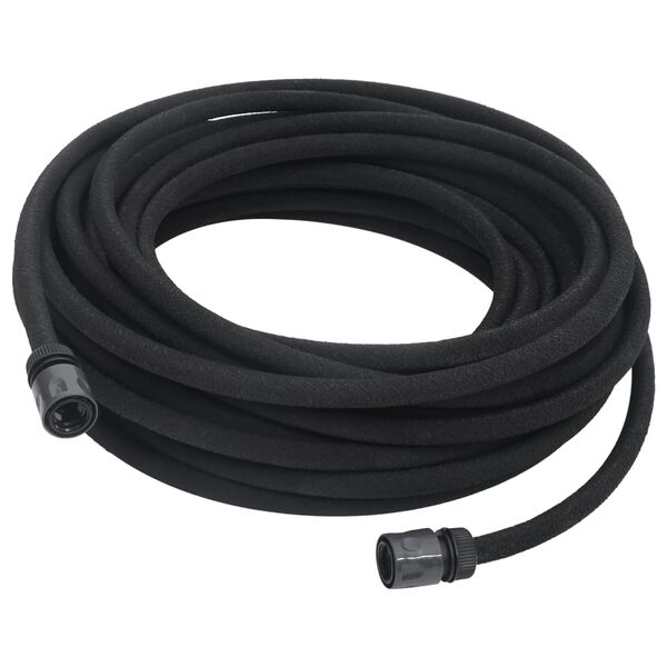 vidaXL Garden Soaker Hose Black 0.6" 25 m Rubber