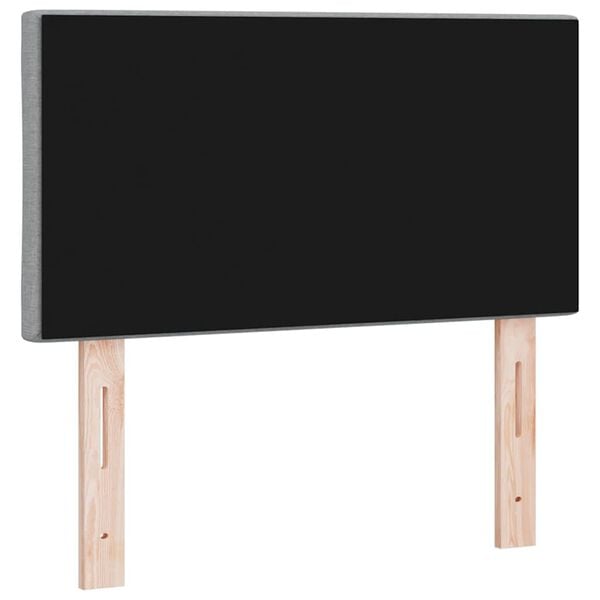 vidaXL Headboard with Headboard Light Grey 80 cm Faux Leather