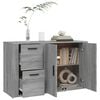 vidaXL Sideboard Grey Sonoma 100x33x59.5 cm Engineered Wood