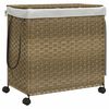 vidaXL Laundry Basket with Wheels 60x35x60.5 cm Rattan