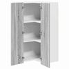 vidaXL Hanging Cabinet Grey Sonoma and White 57 x 57 x 100 cm