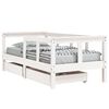 vidaXL Kids Bed Frame with Drawers White 70x140 cm Solid Wood Pine