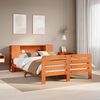 vidaXL Bed Frame without Mattress Wax Brown 160x200 cm Solid Wood Pine