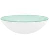 vidaXL Basin Tempered Glass 42x14 cm White
