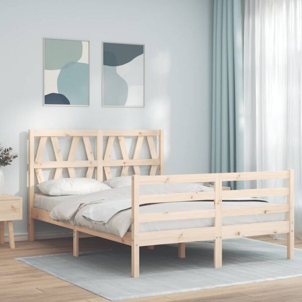 vidaXL Bed Frame without Mattress 120x200 cm Solid Wood