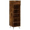 vidaXL Shoe Cabinet Smoked Oak 30x35x105 cm Engineered Wood