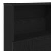 vidaXL Headboard Cabinet Black Oak 160 x 19 x 103.5 cm Engineered Wood