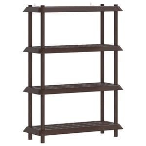 vidaXL Shelving Unit 4-Tier 100 x 40 x 136.5 cm PP Brown