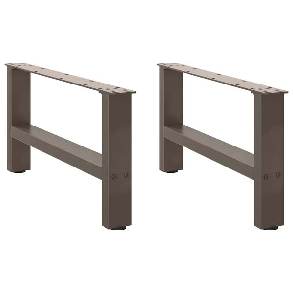 vidaXL Coffee Table Legs Natural Steel 2 pcs 70x(30-31) cm Steel