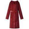 vidaXL Bathrobe Hoodie Bordeaux Red XXL Flannel
