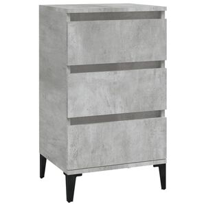 vidaXL Bedside Cabinet Concrete Grey 40x35x70 cm Engineered Wood