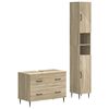 vidaXL 2 Piece Bathroom Cabinet Set HAARLEM Sonoma Oak Engineered Wood