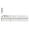 vidaXL Bed Frame with Mattress White 75 x 190 cm Solid Pine Wood