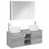vidaXL Bathroom Furniture Set 4 pcs Grey Sonoma