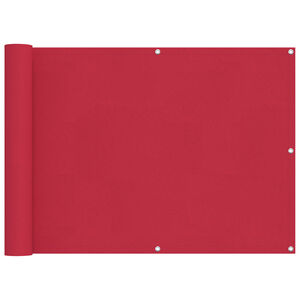 vidaXL Balcony Screen 75 x 300 cm Oxford Fabric Rectangular Burgundy
