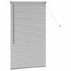 vidaXL Window Blind with Curtains Manual Silver Aluminium