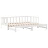 vidaXL Daybed with Trundle and Drawers without Mattress White 90x200 cm