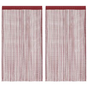 vidaXL String Curtains 2 pcs 100x250 cm Burgundy