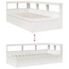 vidaXL Bookcase Bed without Mattress White 90x200cm Solid Wood Pine