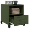 vidaXL Bedside Cabinets 2 pcs Olive Green 36x39x43.5 cm Steel