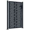 vidaXL Garden Gate Anthracite 100x150 cm Steel Square Design