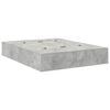 vidaXL Storage Bed Frame Concrete Grey 135 x 190 cm Engineered Wood