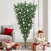 vidaXL Upside-down Artificial Pre-lit Christmas Tree with Ball Set PVC