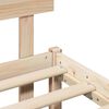 vidaXL Bed Frame with Headboard Brown 140 x 190 cm Solid Pine wood