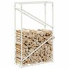vidaXL Firewood Rack White 60x25x100 cm Cold-rolled steel