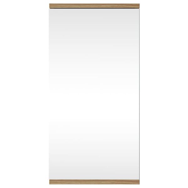 vidaXL Corner Bathroom Mirror Cabinet Oak 30x24x60 cm