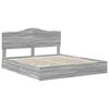 vidaXL Storage Bed Grey Sonoma 200 x 200 cm Engineered Wood