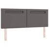 vidaXL LED Headboard Grey 160 cm Faux Leather