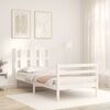 vidaXL Bed Frame without Mattress White 100x200 cm Solid Wood