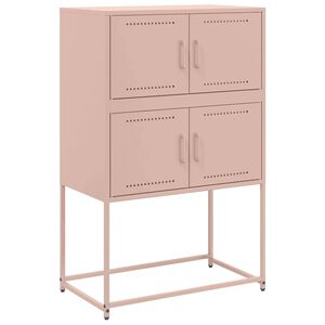 vidaXL Sideboard Pink 68,5x38,5x107 cm Steel