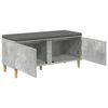 vidaXL Hall Bench with Cushion Concrete Grey 100 x 38 x 46 cm
