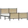 vidaXL Metal Bed Frame without Mattress Sonoma Oak 150x200 cm King Size