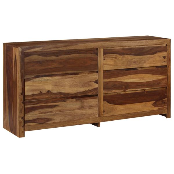 vidaXL Drawer Cabinet Solid Acacia Wood 160x40x80 cm