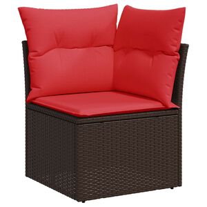 vidaXL Garden Sofa with Cushion Brown 62 x 62 x 69cm Poly Rattan