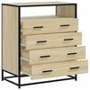 vidaXL Drawer Cabinet Sonoma Oak 70x41x83.5 cm Engineered Wood