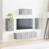 vidaXL TV Cabinet Set Wall-mounted 5 pcs Grey Sonoma Engineered Wood