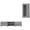 vidaXL TV Cabinet Set with Drawer Grey Sonoma Engineered Wood