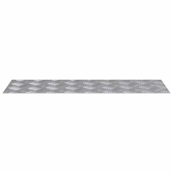 vidaXL Stair Tread Rectangular 2 pcs Silver 75 x 25 cm Aluminium