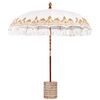 vidaXL Balinese Parasol Cream 215 x 215 x 260 cm Cotton and solid wood