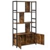 vidaXL Bookshelf Smoked Oak 80 x 30 x 155.5 cm Engineered Wood
