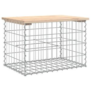 vidaXL Garden Bench Gabion Design 63x44x42 cm Solid Wood Pine