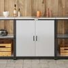 vidaXL Kitchen Storage with Shelf Silver 90 x 50 x 92 cm Steel
