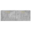 vidaXL Wall Cabinet Concrete Grey 100x36.5x35 cm Engineered Wood