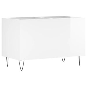 vidaXL Record Cabinet High Gloss White 74.5x38x48 cm Engineered Wood